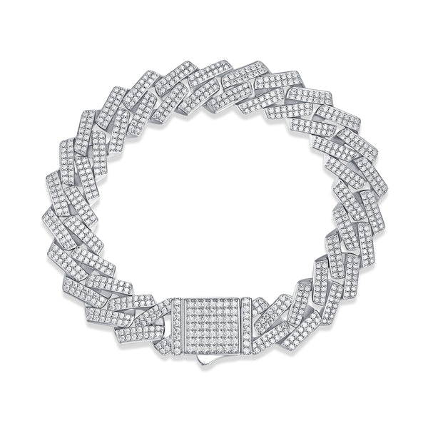 1The Keel Luxury Fashion Mossan Diamond S925 Silver Bracelet Rivaling Natural Diamonds Prohibit TikTok sales - 5 - CJ