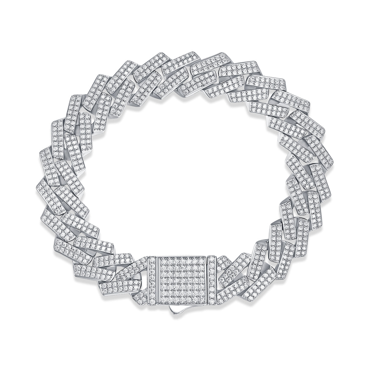 1The Keel Luxury Fashion Mossan Diamond S925 Silver Bracelet Rivaling Natural Diamonds Prohibit TikTok sales - 5 - CJ