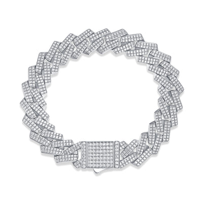 1The Keel Luxury Fashion Mossan Diamond S925 Silver Bracelet Rivaling Natural Diamonds Prohibit TikTok sales - 5 - CJ