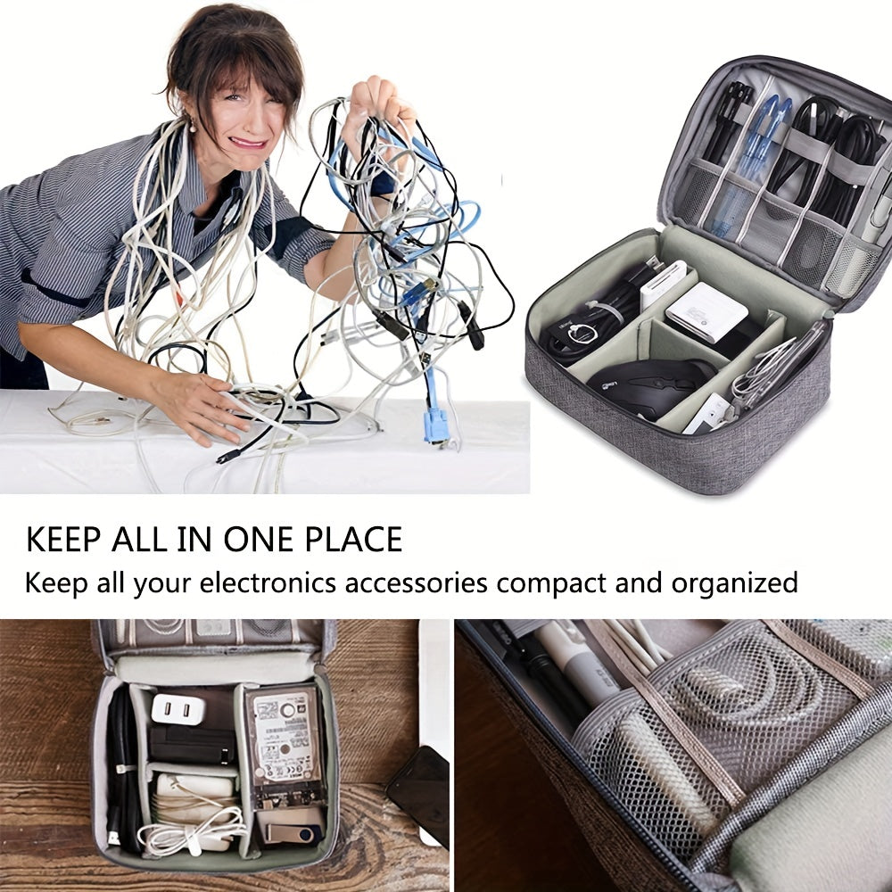 Electronics Organizer Travel Cable Organizer Bag Waterproof Portable Digital Storage Bag Electronic Accessories Case Cable Charger Organizer Case - 5 - CJ