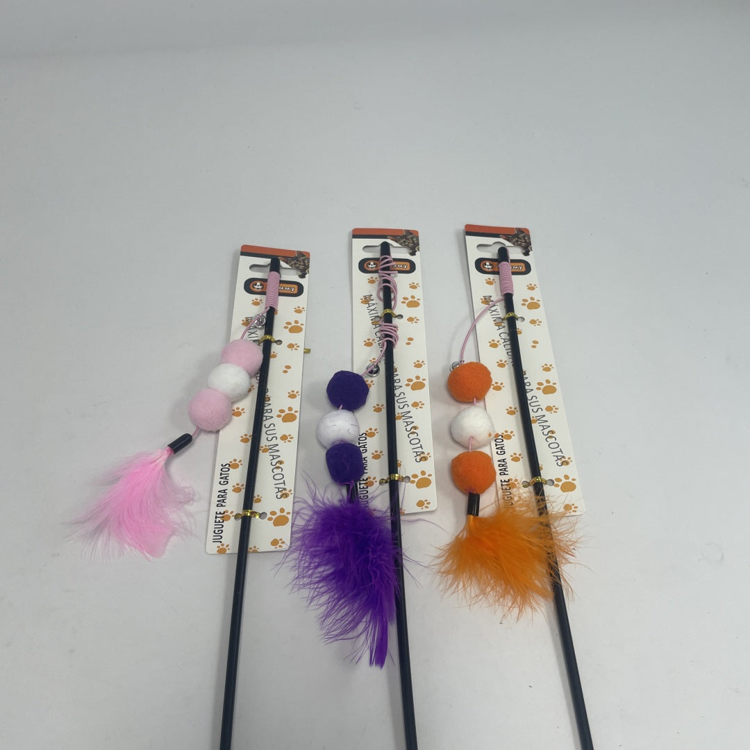 Plastic Fur Ball Cat Teaser - 5 - CJ