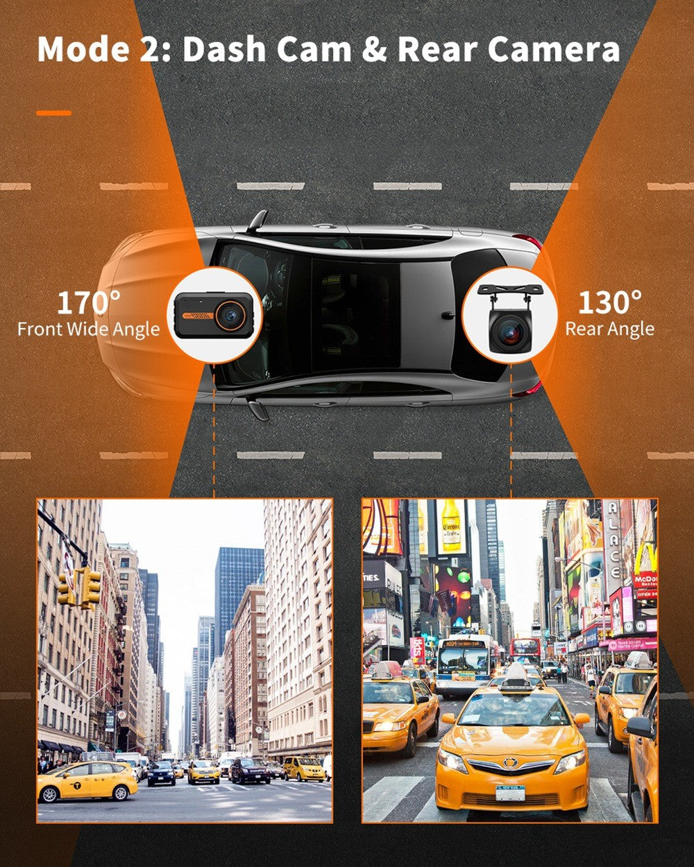 Dash Cam Front And Rear Car Camera Dual Dashcam 1080P FHD - 0 - CJ