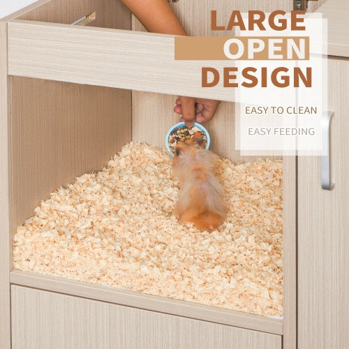 Guinea Pig Cage, 4 Tiers Hamster Cage Wooden With Lockers - 5 - CJ