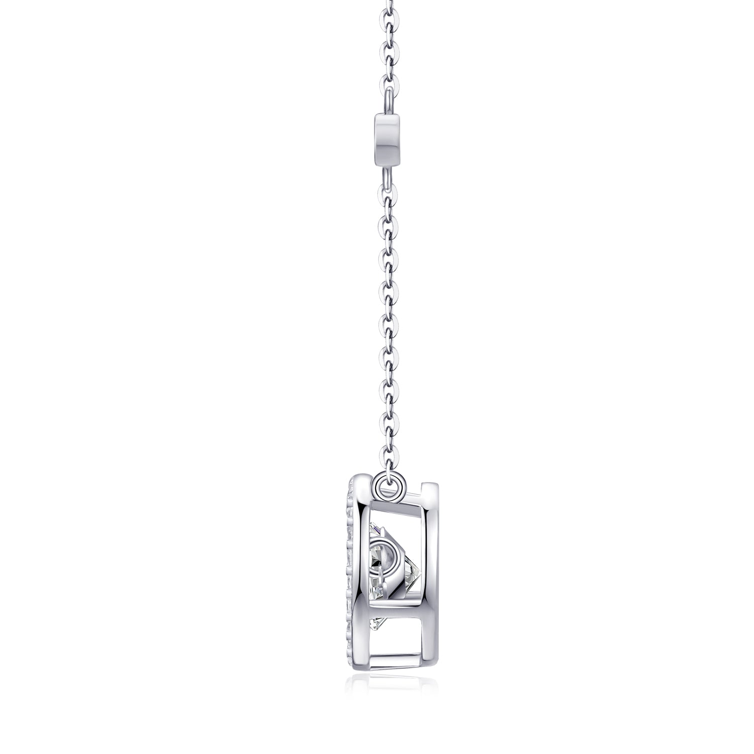 1Mobius - A Fashionable And Luxurious Diamond Jewelry Piece Set With 1 - carat Moissanite S925 Sterling Silver And Platinum - plated Pendant Prohibit TikTok sales - 5 - CJ