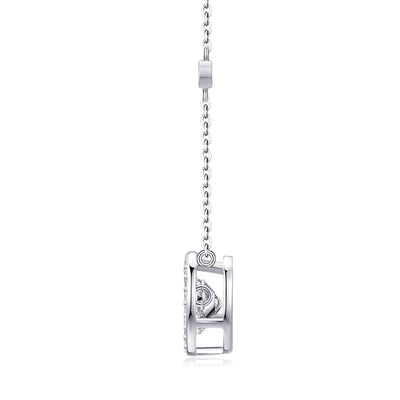 1Mobius - A Fashionable And Luxurious Diamond Jewelry Piece Set With 1 - carat Moissanite S925 Sterling Silver And Platinum - plated Pendant Prohibit TikTok sales - 5 - CJ