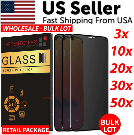 Privacy Screen Protector Tempered Glass Lot - 5 - CJ