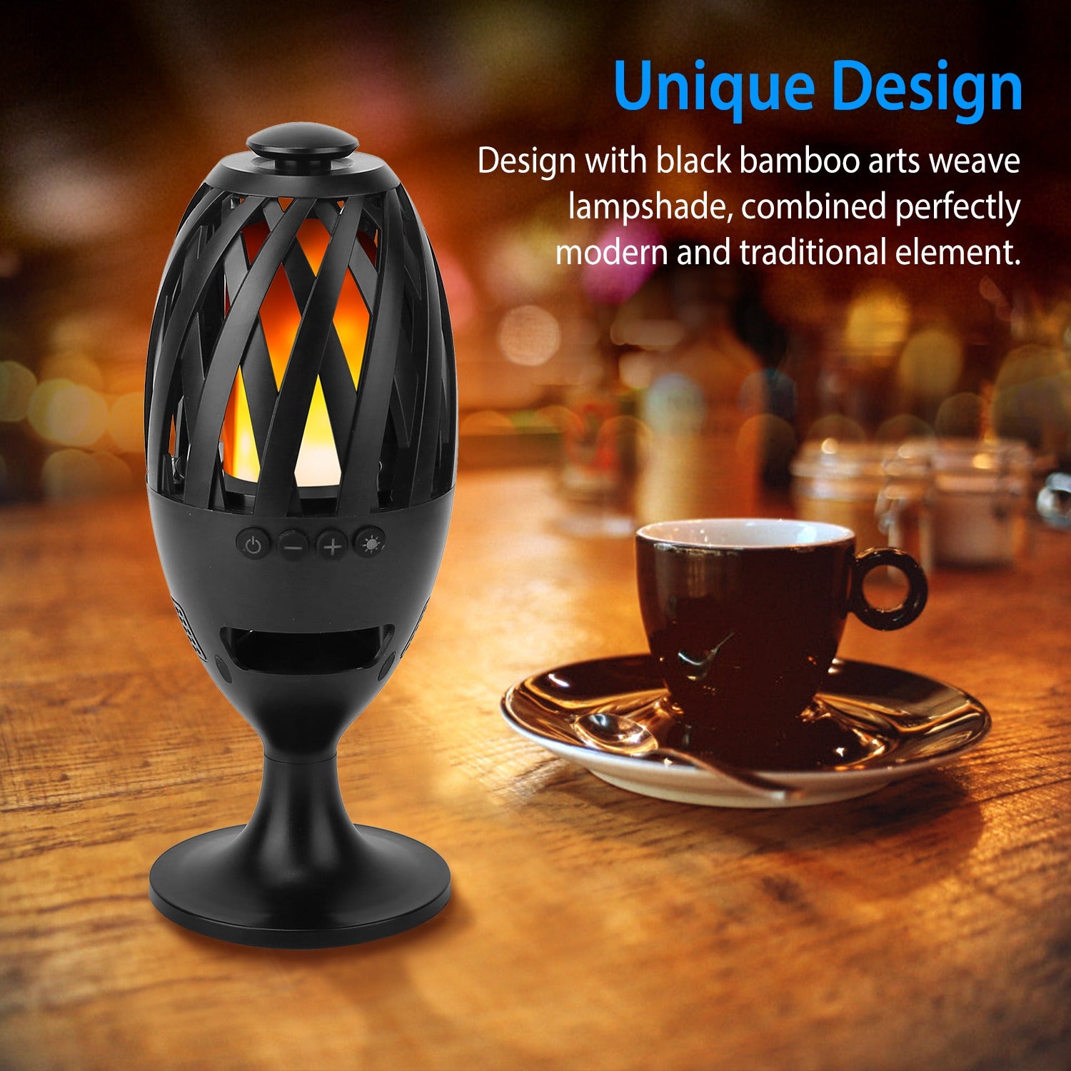 1Pc LED Flame Speakers Torch Wireless Speaker Waterproof Stereo Bass Speaker Outdoor Light - Up Speaker Atmosphere LED Flickers Night Light Patio Stake Lights Lantern For Party Camping - 5 - CJ