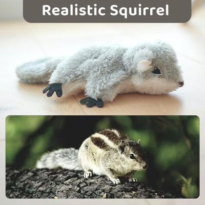 PROKEl Pet Toys, Cat Catnip Toys FlappingSquirrel, Rechargeable Touch Activated KittenToys, Lifelike Interactive Cats Toy Indoor, CatKicker Plush Toys For All Breeds Universalinteractive Toy Cat Toys - 5 - CJ