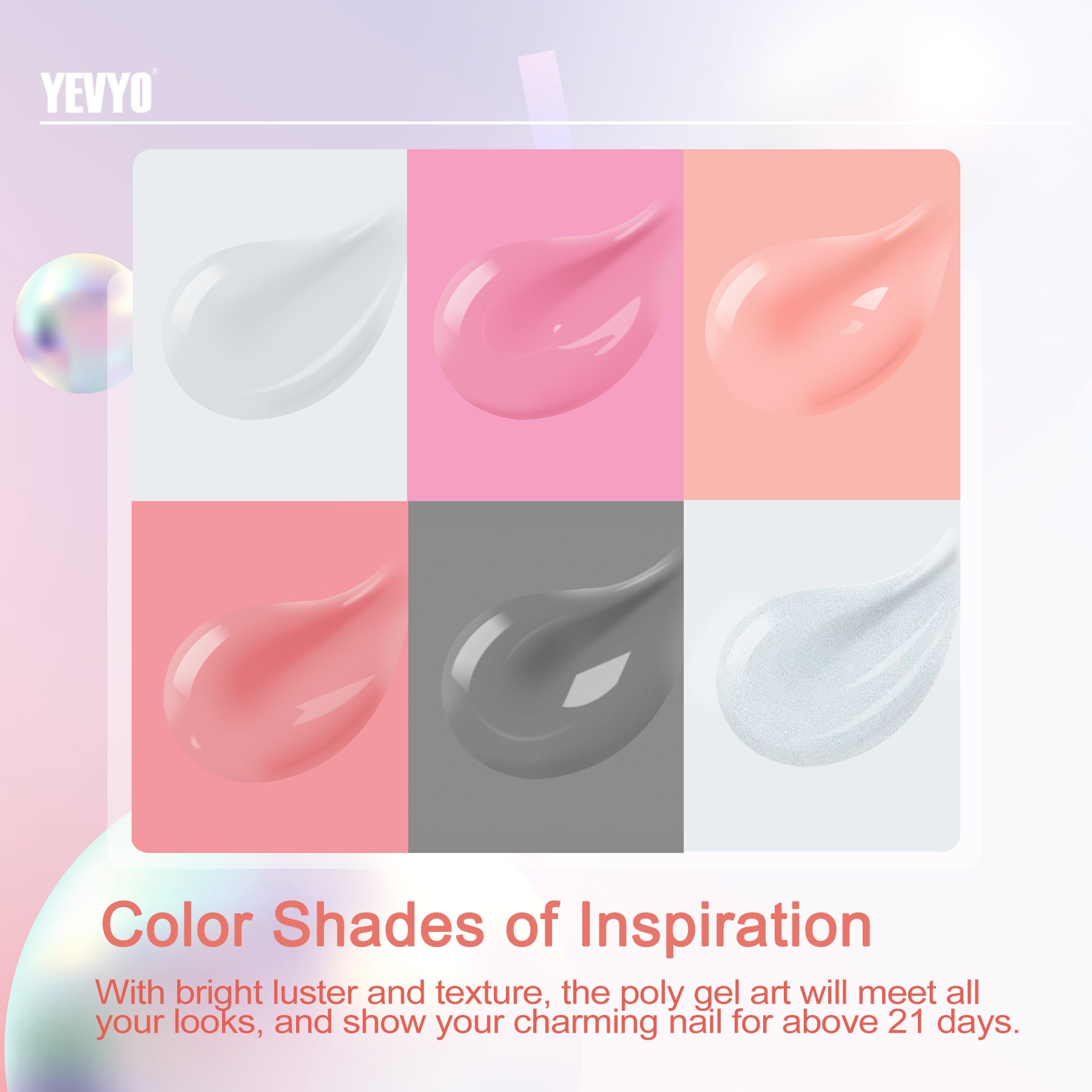 6 PCS Poly Gel Nail Kit With UV Lamp, Nail Brush And Nail Forms Top Base Coat Builder Nails Art Tools - 5 - CJ