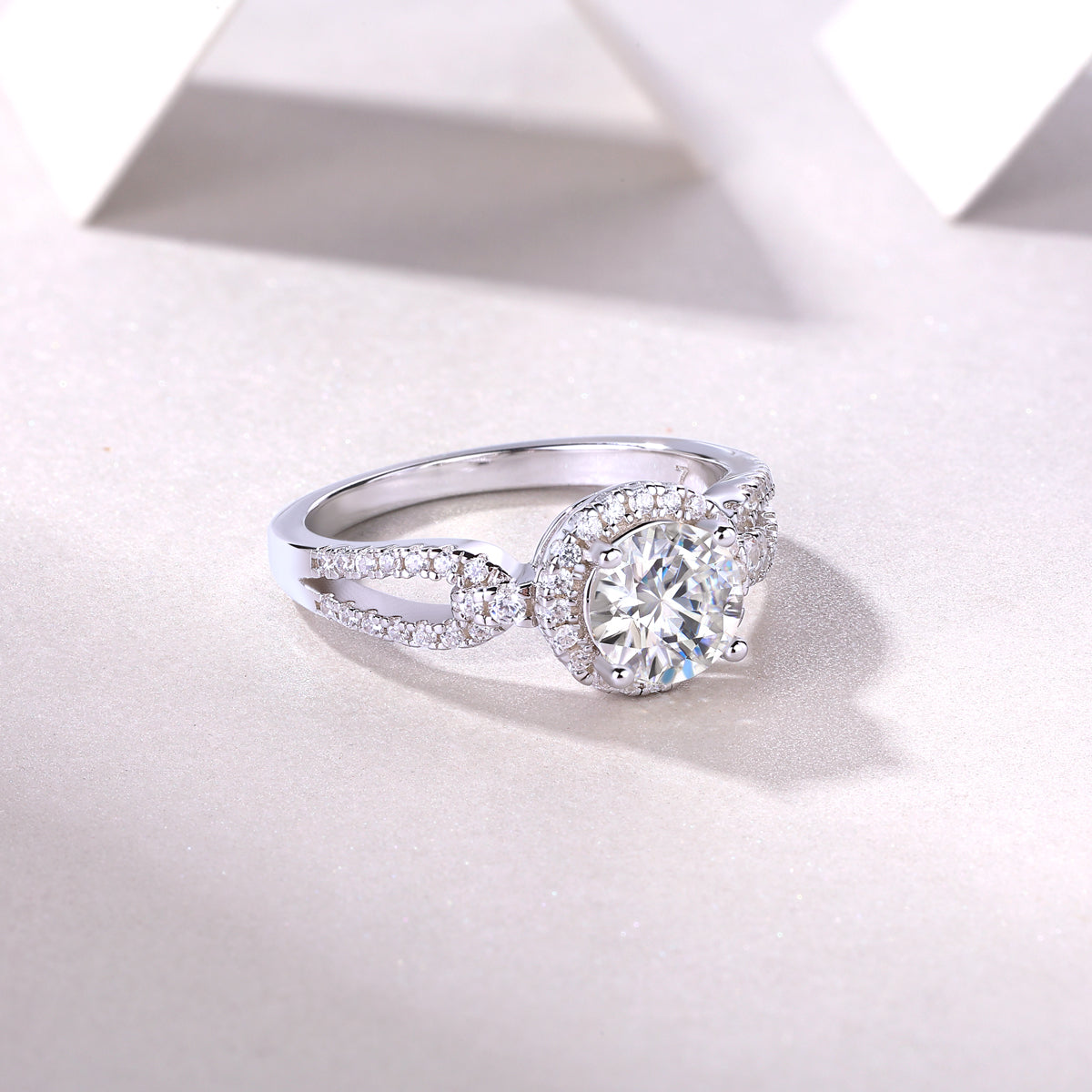 1Luxury Fashion Large Diamond Wedding Ring With Moissanite Silver Ring Prohibit TikTok sales - 5 - CJ