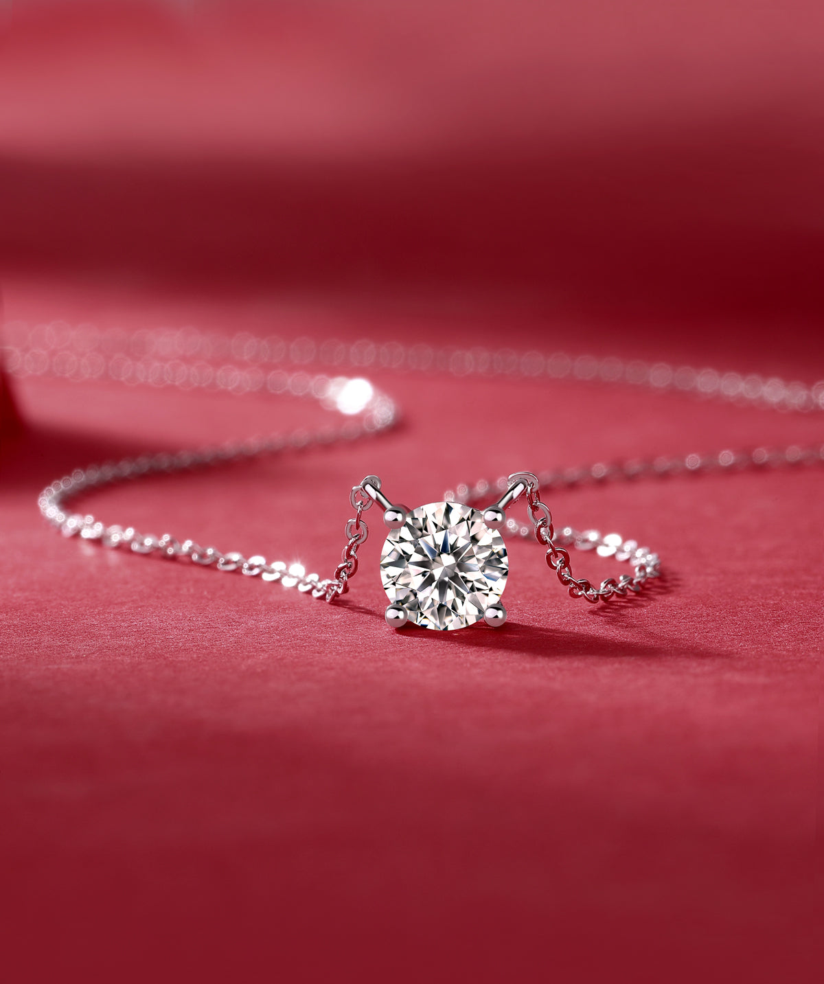My Heart Will Last Forever - Affordable Diamond Jewelry Necklace Pendant Set With 1 - carat And 2 - carat Moissan Diamonds, S925 Sterling Silver And Platinum Plating. - Prohibit TikTok Sales - 5 - CJ