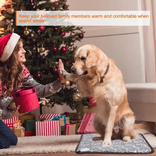 Pet Heating Pad Dog Cat Electric Heating Mat Waterproof Adjustable Warming Blanket - 5 - CJ