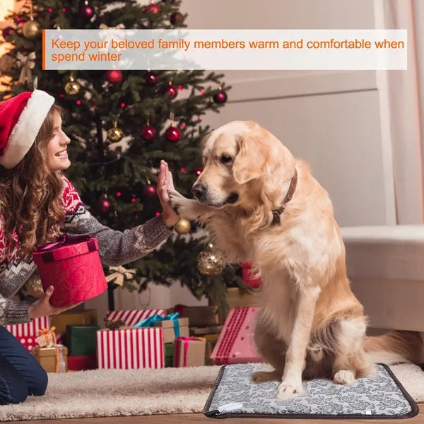 Pet Heating Pad Dog Cat Electric Heating Mat Waterproof Adjustable Warming Blanket - 5 - CJ