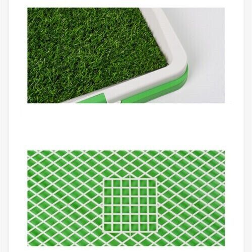 Pet Dog Toilet Mat Indoor Restroom Training Grass Potty Pad Loo Tray Large Puppy