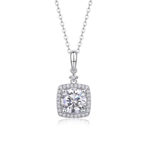 1Innocent Mary Luxury Fashion Diamond Pendant Necklace Set With Mosan Diamond Silver Ornaments Prohibit TikTok sales - 5 - CJ
