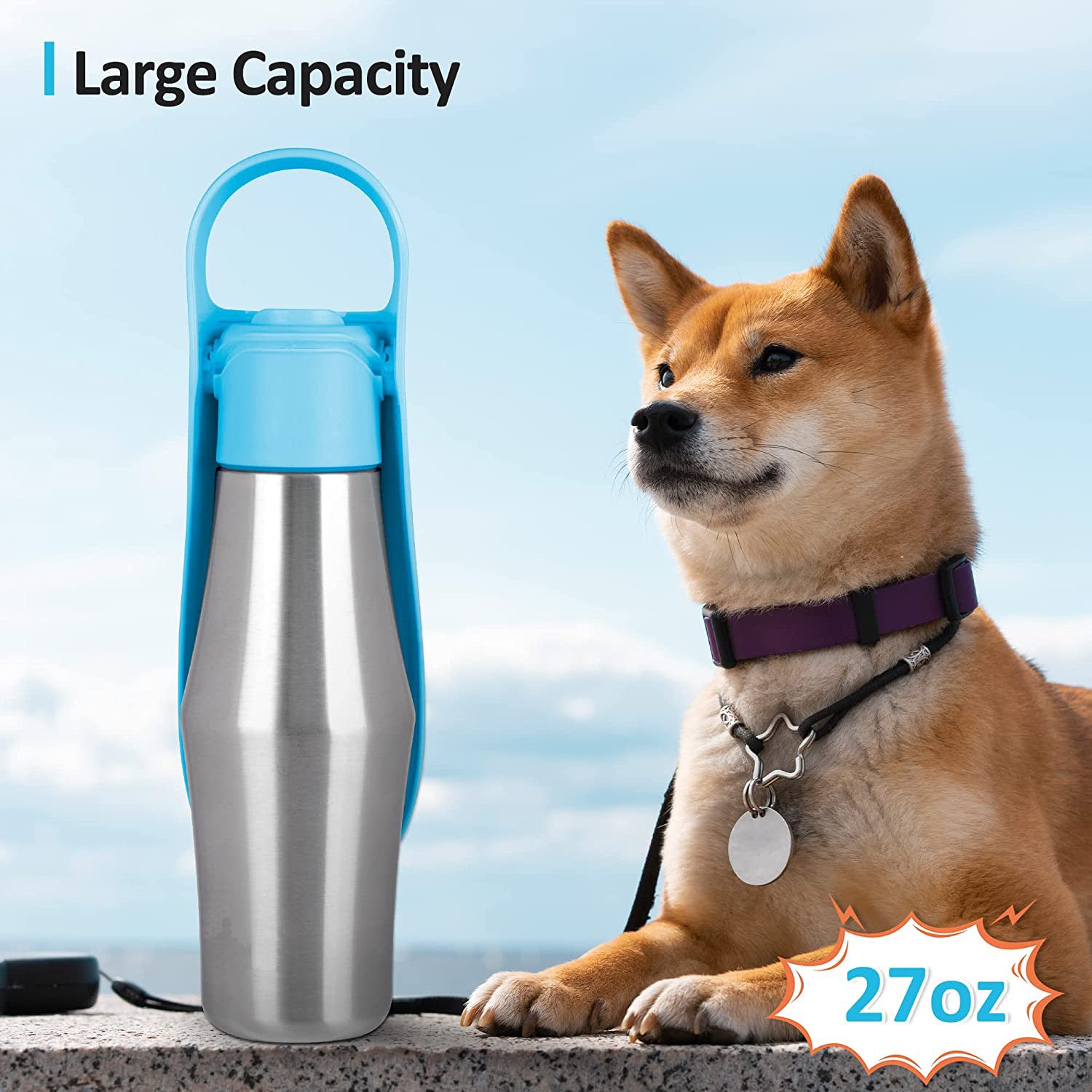 New Portable Pet Dog Water Bottle Soft Silicone Leaf Design For Dog Pets Outdoor Travel Drinking Bowls Water Dispenser - 0 - CJ