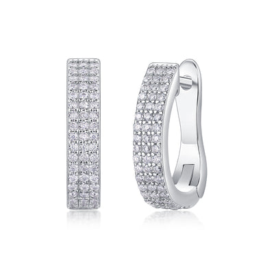 1Slow Pace Diamond Set Moissanite Silver Earrings Luxury Fashion Diamond Earrings Stud Earrings Prohibit TikTok sales - 5 - CJ