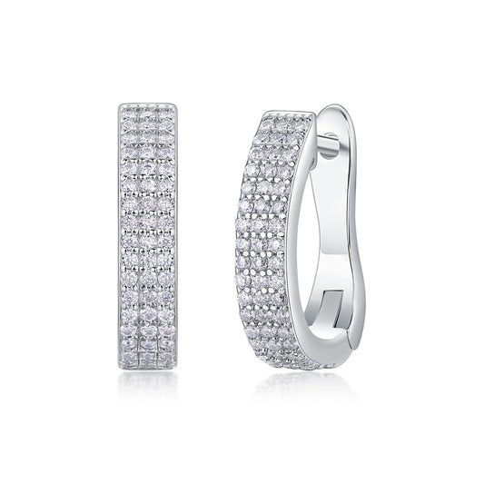 1Slow Pace Diamond Set Moissanite Silver Earrings Luxury Fashion Diamond Earrings Stud Earrings Prohibit TikTok sales - 5 - CJ