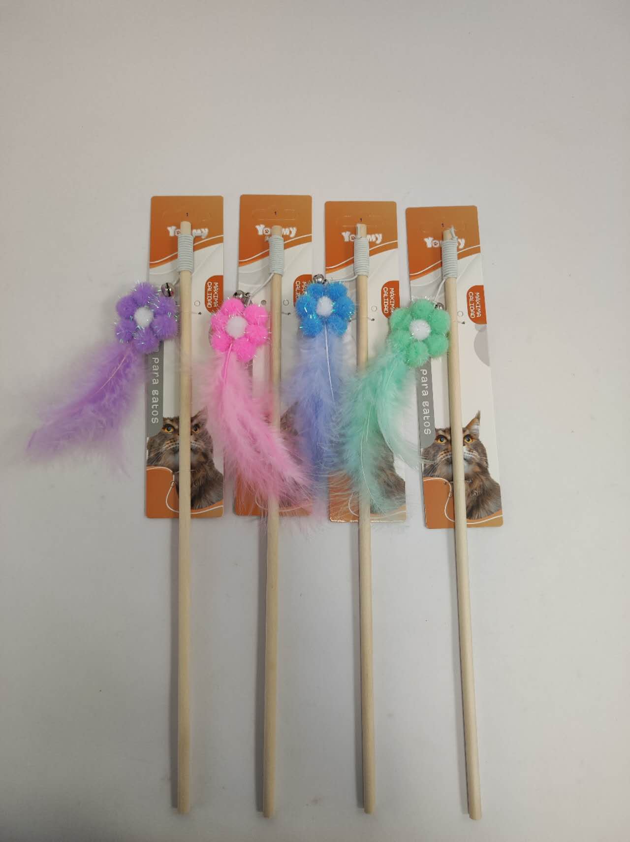 Wooden Pole Small Flower, Cat Teasing Stick - 5 - CJ