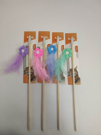 Wooden Pole Small Flower, Cat Teasing Stick - 5 - CJ