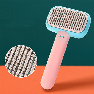 New Pet Cat Dog Hair Brush Hair Massage Comb Open - Knot Brush Grooming Cleaning Tool Stainless Steel Comb - 0 - CJ - Pink - 1PCS - CJGY173967402BY