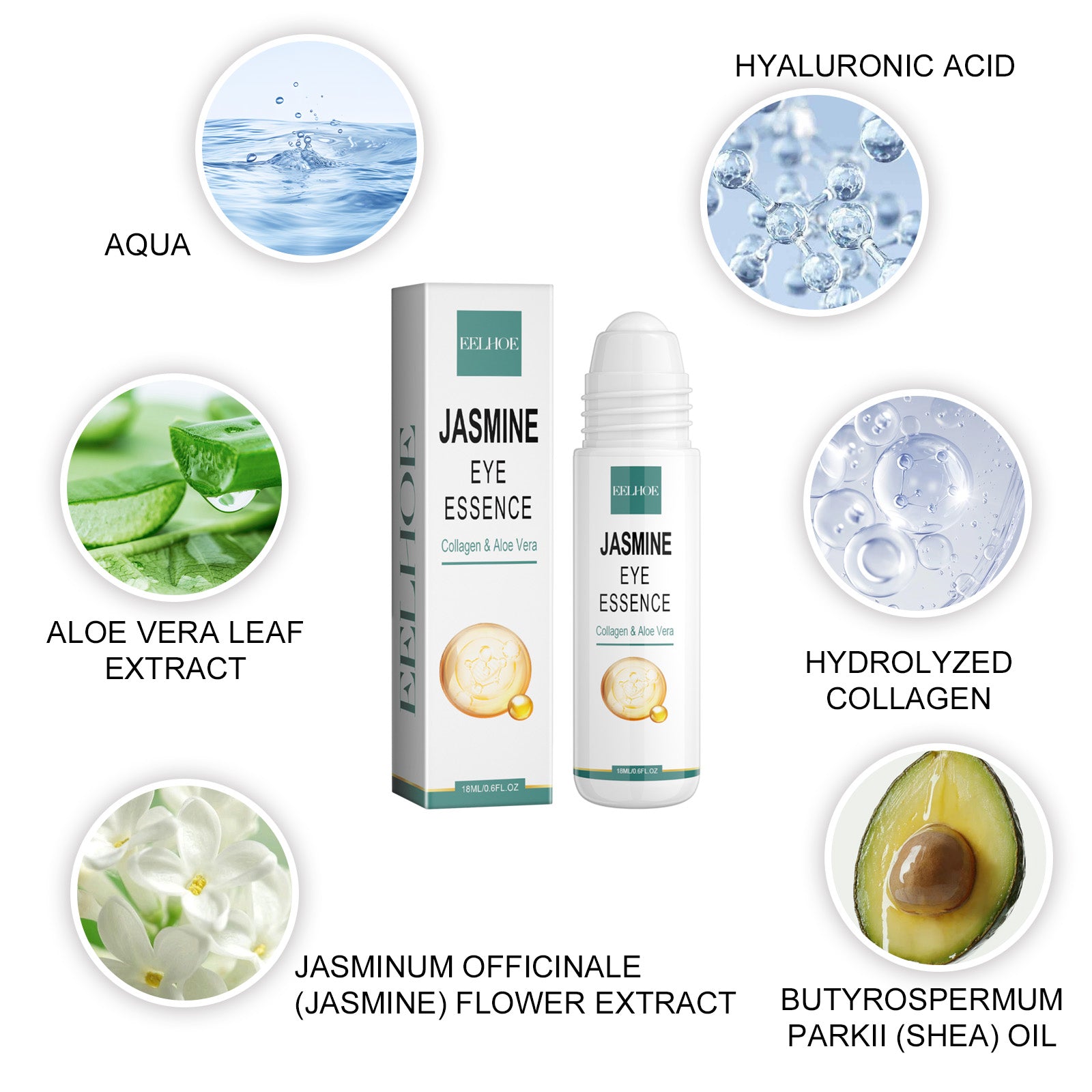 EELHOE Anti - Aging Eye Serum Reduces Dark Circles, Bags, Wrinkles, Firming Eyes, Brightening And Even Skin Tone - 5 - CJ
