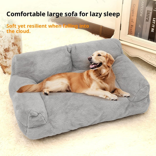 Large Pet Sofa Rabbit Plush Pet Bed - 0 - CJ