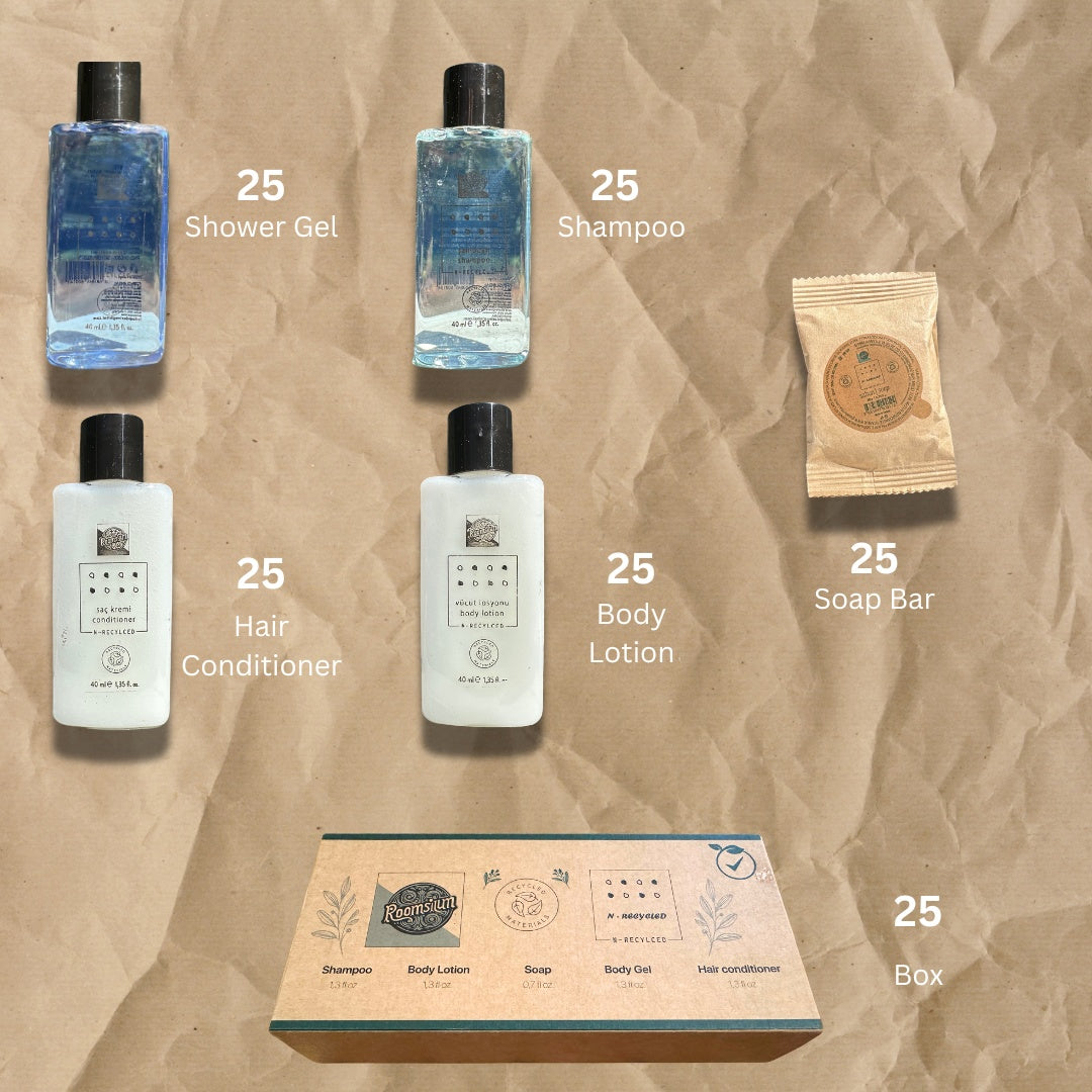 Roomsium NRecycled Turkish Bath Retreat 125 Piece Eco Luxury Amenities Set