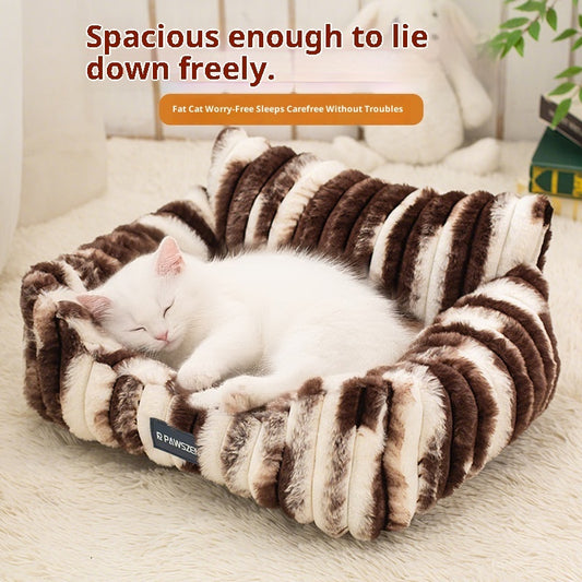 Large Pet Sofa Bed Plush Pet Bed - 0 - CJ