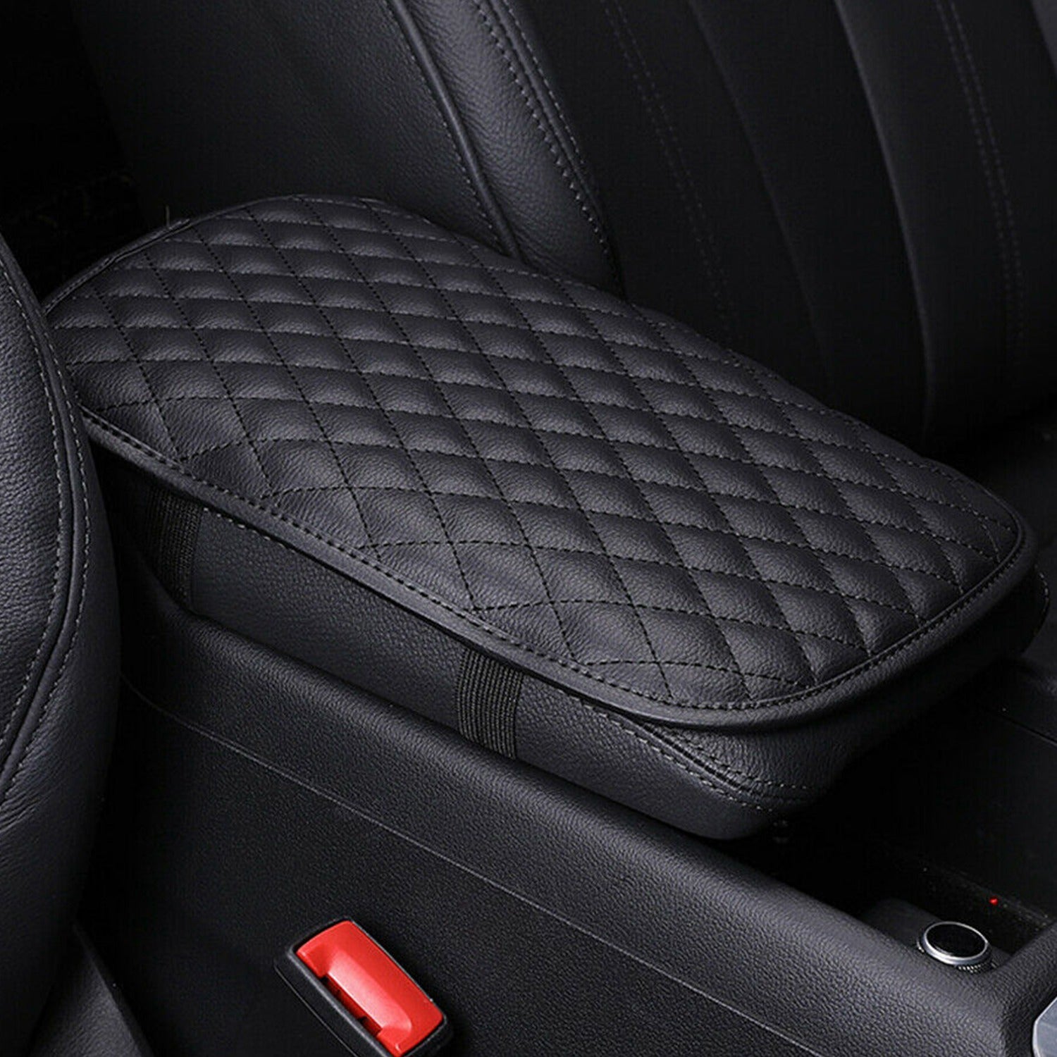 1Pc Car Armrest Pad Cover PU Leather Auto Center Console Seat Box Cover Protector Car Accessories Armrest Cushion Pad Fit For Vehicle SUV Truck Car - 5 - CJ