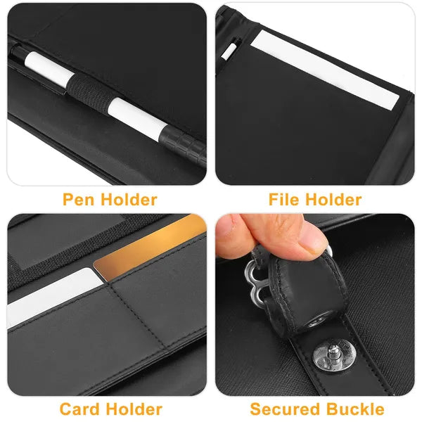 Padfolio Portfolio Folder Business Document Organizer PU Leather Padfolio Holder Case - 5 - CJ