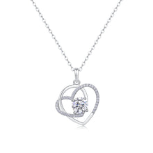 1Heart To Heart - A Fashionable And Luxurious Diamond Jewelry Pendant Set With 1 - carat Moissan Diamond S925 Sterling Silver And Platinum Plating Prohibit TikTok sales - 5 - CJ