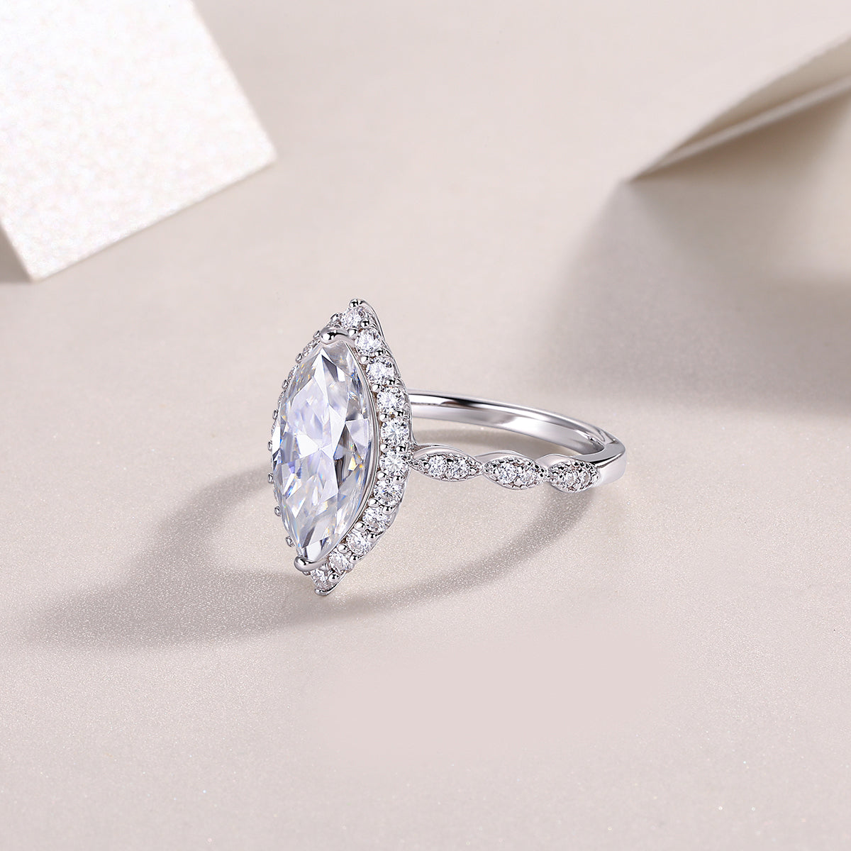 1Starlight Craze - A Fashionable Diamond Jewelry Piece Set With Moissanite S925 Sterling Silver And Platinum Diamond Ring Prohibit TikTok sales - 5 - CJ