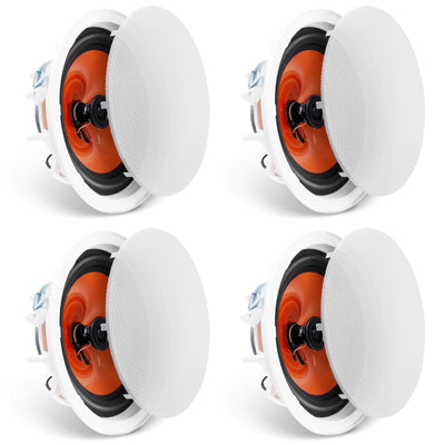 4 PCs 8 Inch In Ceiling Speakers, 100 - Watts, Flush Mount Ceiling & In - Wall Speakers System With 8ΩImpedance 89dB Sensitivity, For Home Kitchen Living Room Bedroom Or Covered Outdoor Porches - 5 - CJ