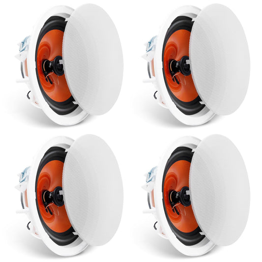 4 PCs 8 Inch In Ceiling Speakers, 100 - Watts, Flush Mount Ceiling & In - Wall Speakers System With 8ΩImpedance 89dB Sensitivity, For Home Kitchen Living Room Bedroom Or Covered Outdoor Porches - 5 - CJ