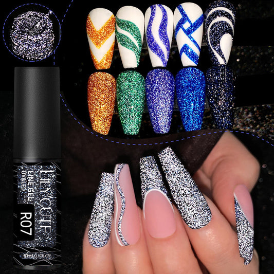 Nail Gel With A Glittery Brushed Finish And Reflective Sequins - 0 - CJ