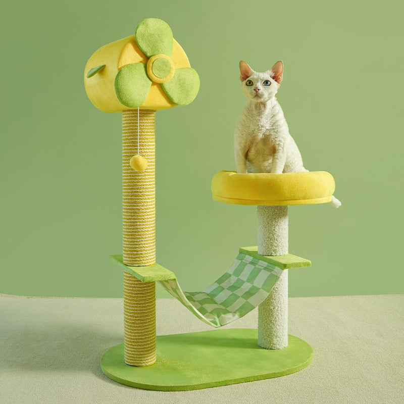 Cat Climbing Frames And Multi - level Cat Towers With Durable Scratching Posts, Comfortable And Fun Jumping Platforms, Hanging Toys, Viewing Perches, Removable Pet Gel Pads, And Hammocks - 5 - CJ