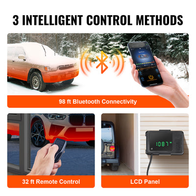 Air Heater 12V 2KW Bluetooth App LCD Display For Car Bus RV Indoors - 5 - cjdropshipping