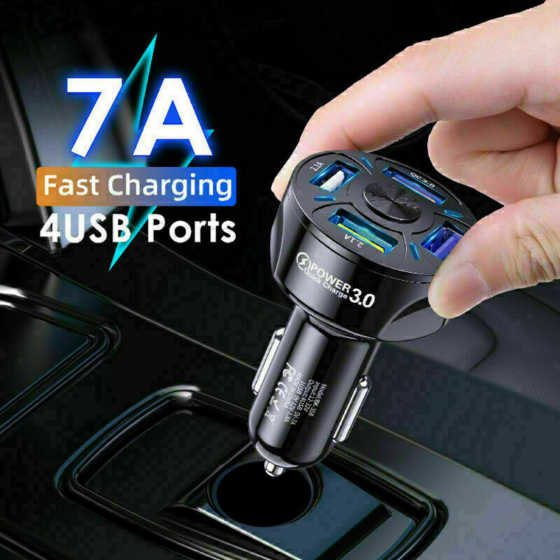 In - Car 4Ports USB Car Charge 45W Mini Fast Charging For Phone Charger Adapter - 5 - CJ
