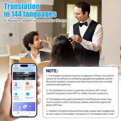 Translator Earbuds 144 Languages Real Time Online OffLine Translation Earphones - 5 - CJ