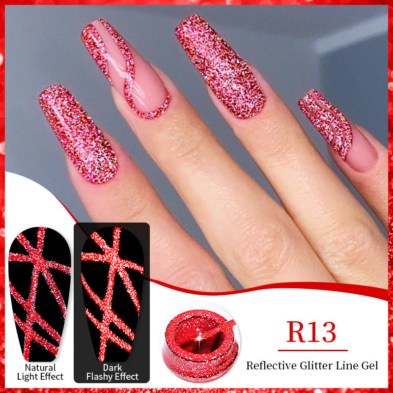 Nail Gel With A Glittery Brushed Finish And Reflective Sequins - 0 - CJ
