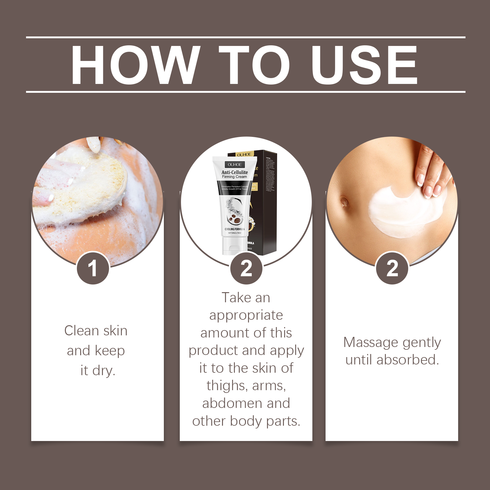 OUHOE Firming Body Cream, Gentle Nourishing Skin Light Daily Massage Treatment For The Whole Body Beauty Cream - 5 - CJ