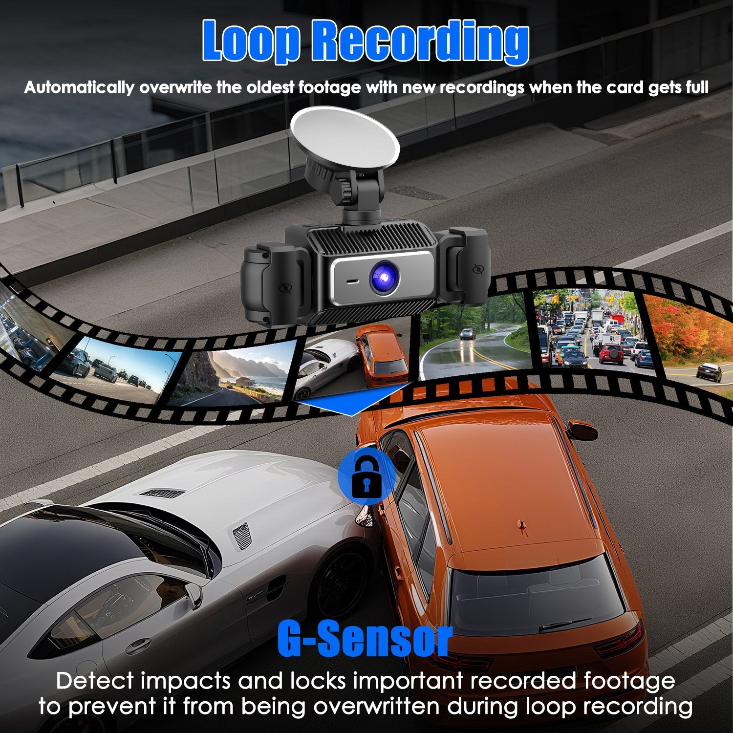 4 Channel Car Dash Cam With 128G MMC Card 1080P Front 720P Left Right 480P Rear G - Sensor Parking Monitor Loop Recording Night Vision 360 Degree Surveillance Car Camera - 5.0 - cjdropshipping