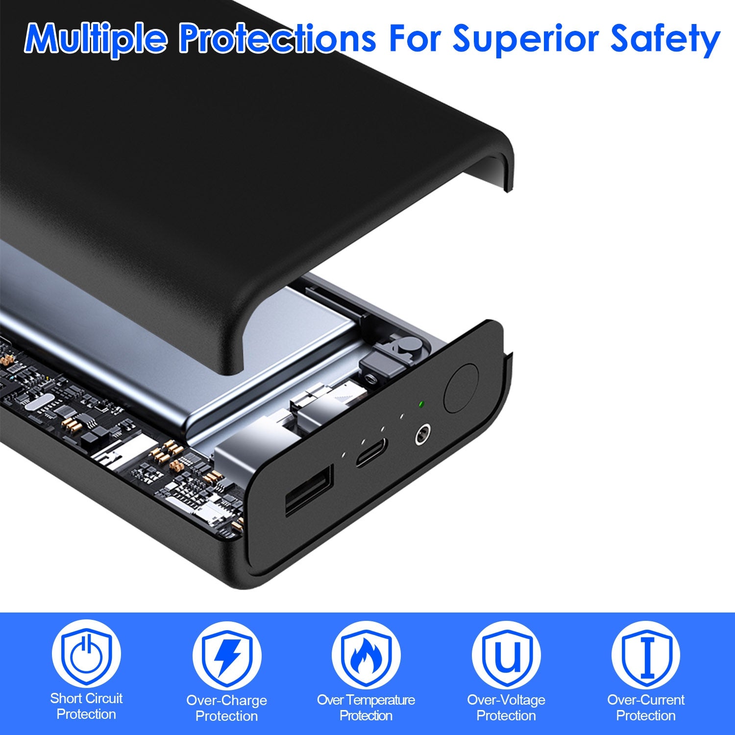 1Pc 10,000mAh OR 20,000mAh 5V 2A Power Bank For Heated Jackets Vests Pants Gloves Scarves DC 7.4V 2A Heated Clothing Replacement Battery Pack For Men Women - 5 - CJ