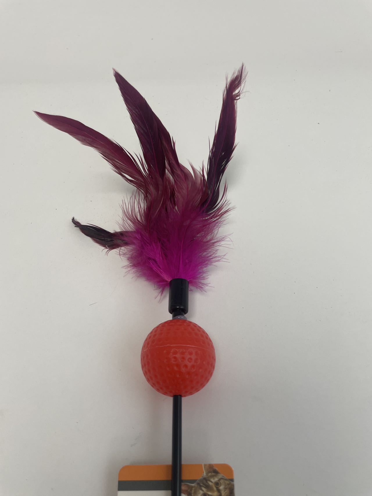 Color-changing Feather And Toy Ball Cat Teaser