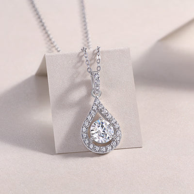 1Heart Charm - A Fashionable And Luxurious Diamond Jewelry Piece Set With 1 - carat Moissan Diamond S925 Sterling Silver And Platinum - plated Pendant Prohibit TikTok sales - 5 - CJ