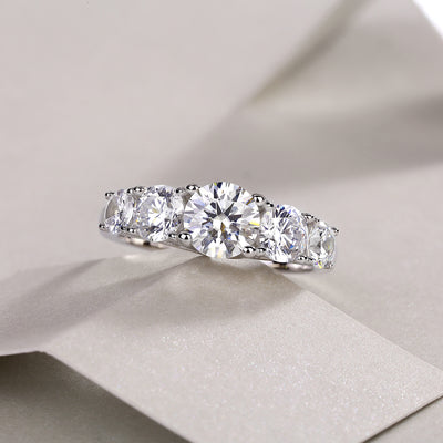 1Luxury Fashion Diamond Rings Lots Of Moissanite Silver Rings Prohibit TikTok sales - 5 - CJ