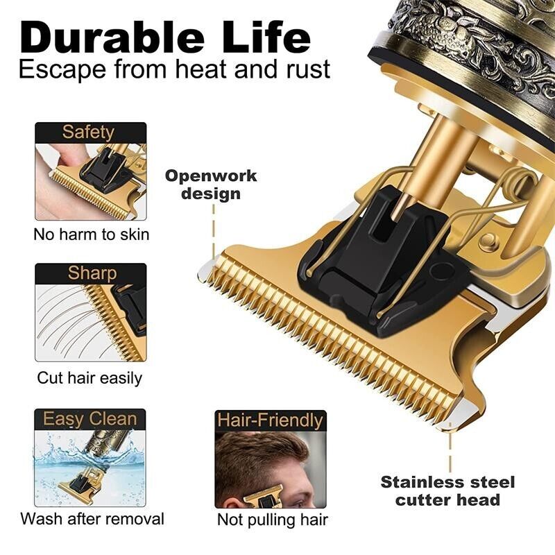 Professional Mens Hair Clippers Shaver Trimmers Machine Cordless Beard Electric - 5 - CJ