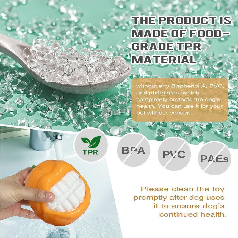 PROKEl Dog Toys Squeak Chew Toys Tough Ballfor Medium Large Extra Aggressive ChewersringDogs Breed Interactive Enduring IndestructibleSqueaky Toy Training Fetch Orange Plainindestructible Dogtoy Squea