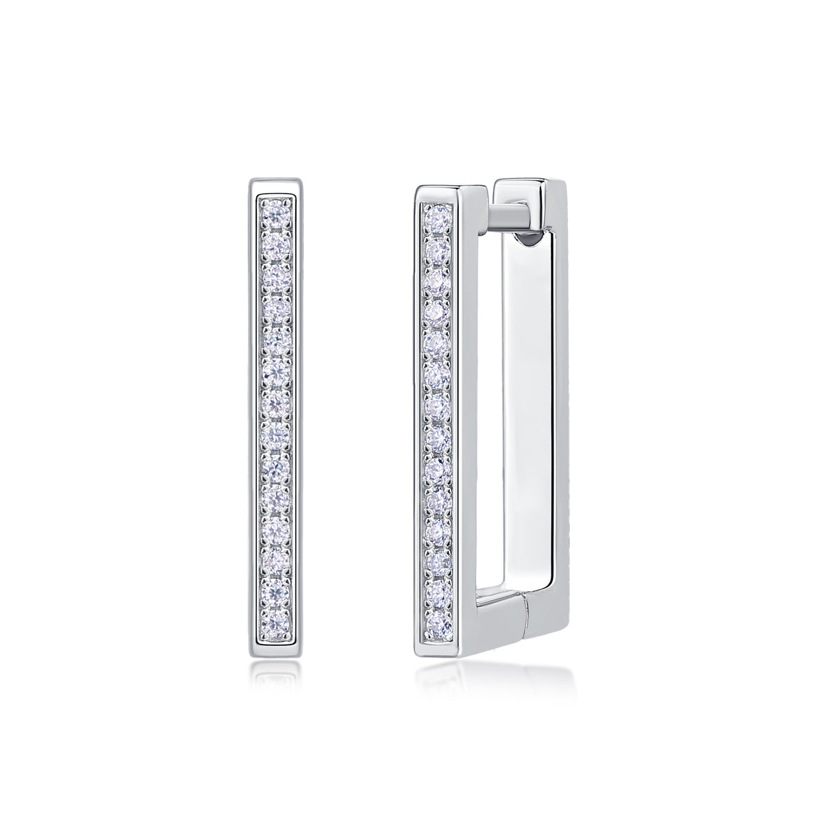 1Kokang - Fashionable And Luxurious Diamond Jewelry With Moissanite S925 Sterling Silver And Platinum-plated Stud Earrings Prohibit TikTok sales